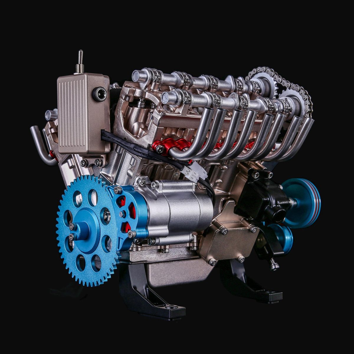 DIY Mechanical V8 Engine Metal Assembly Model Kit for Physics Toy STEM Science Experiment