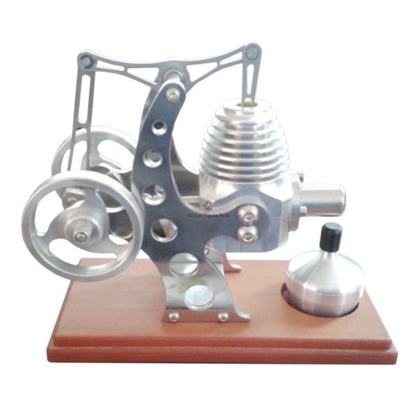 Balance Stirling Engine: External Combustion Engine with Wood Display Base