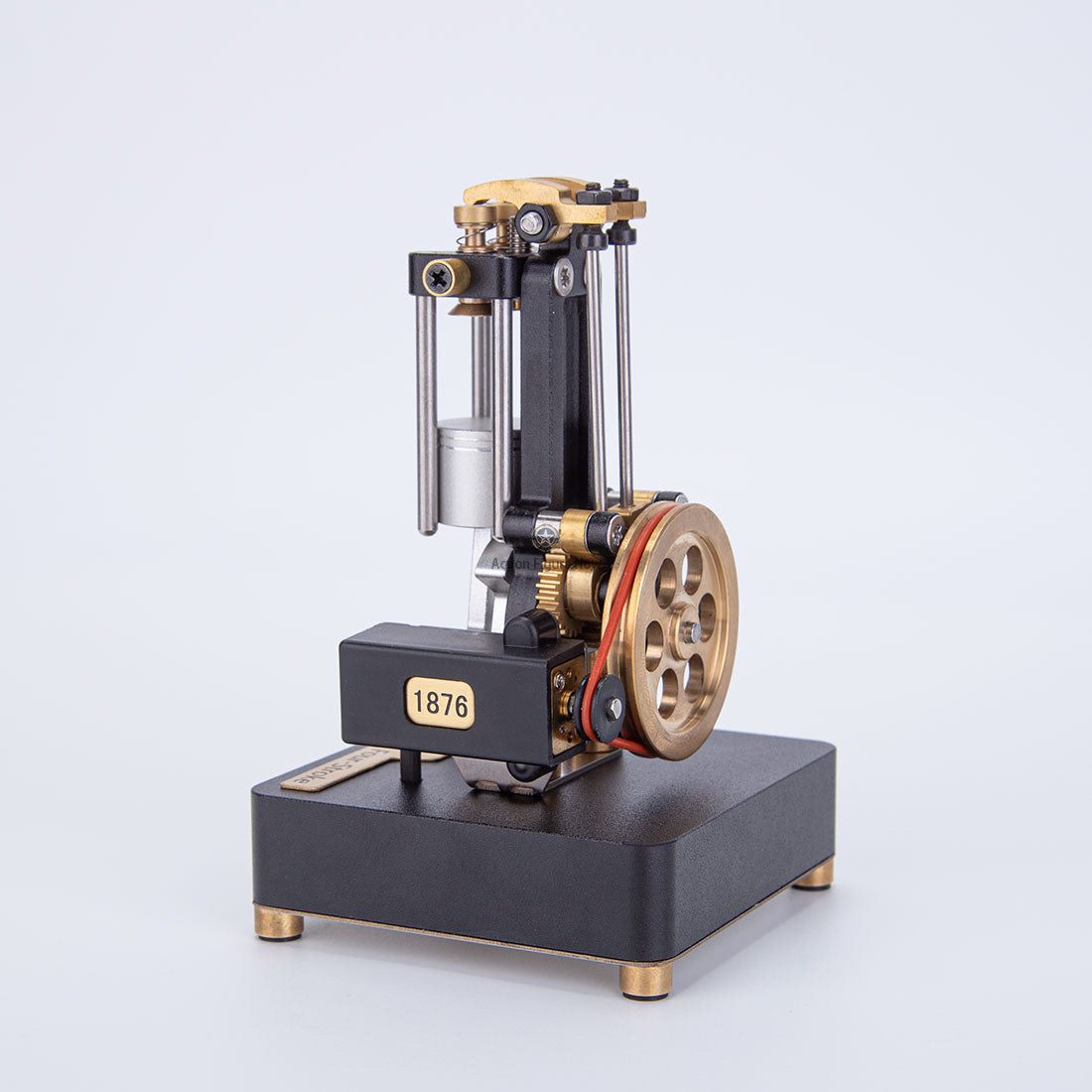 Mini Metal DIY Single-Cylinder 4-Stroke DOHC Pushrod Internal Combustion Engine Model Toy for Education and Science Experiments