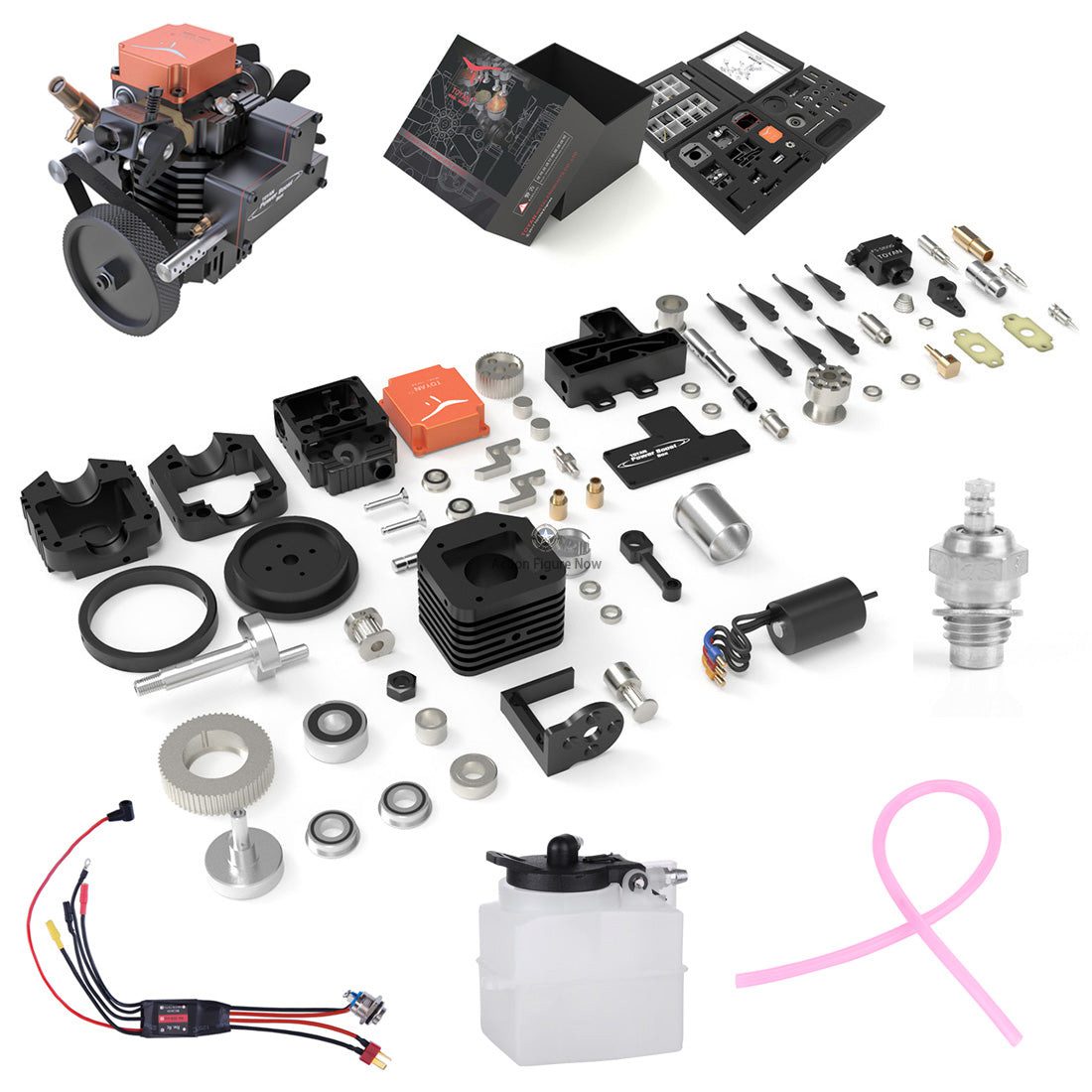 TOYAN FS-S100AC 4-Stroke RC Engine Model Building Kit with Starter Kit TOYAN FS-S100AC 4-Stroke RC Engine Model Building Kit with Starter Kit