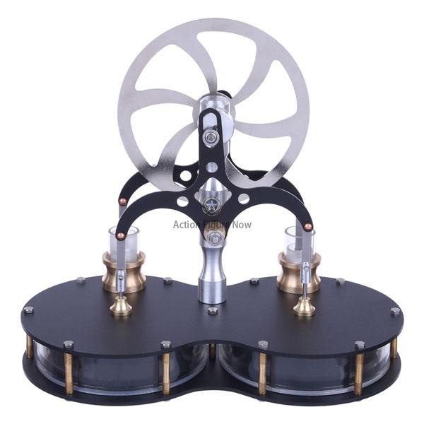 Twin Cylinder Low Temperature Difference Stirling Engine LTD Stirling Engine Toy Gift