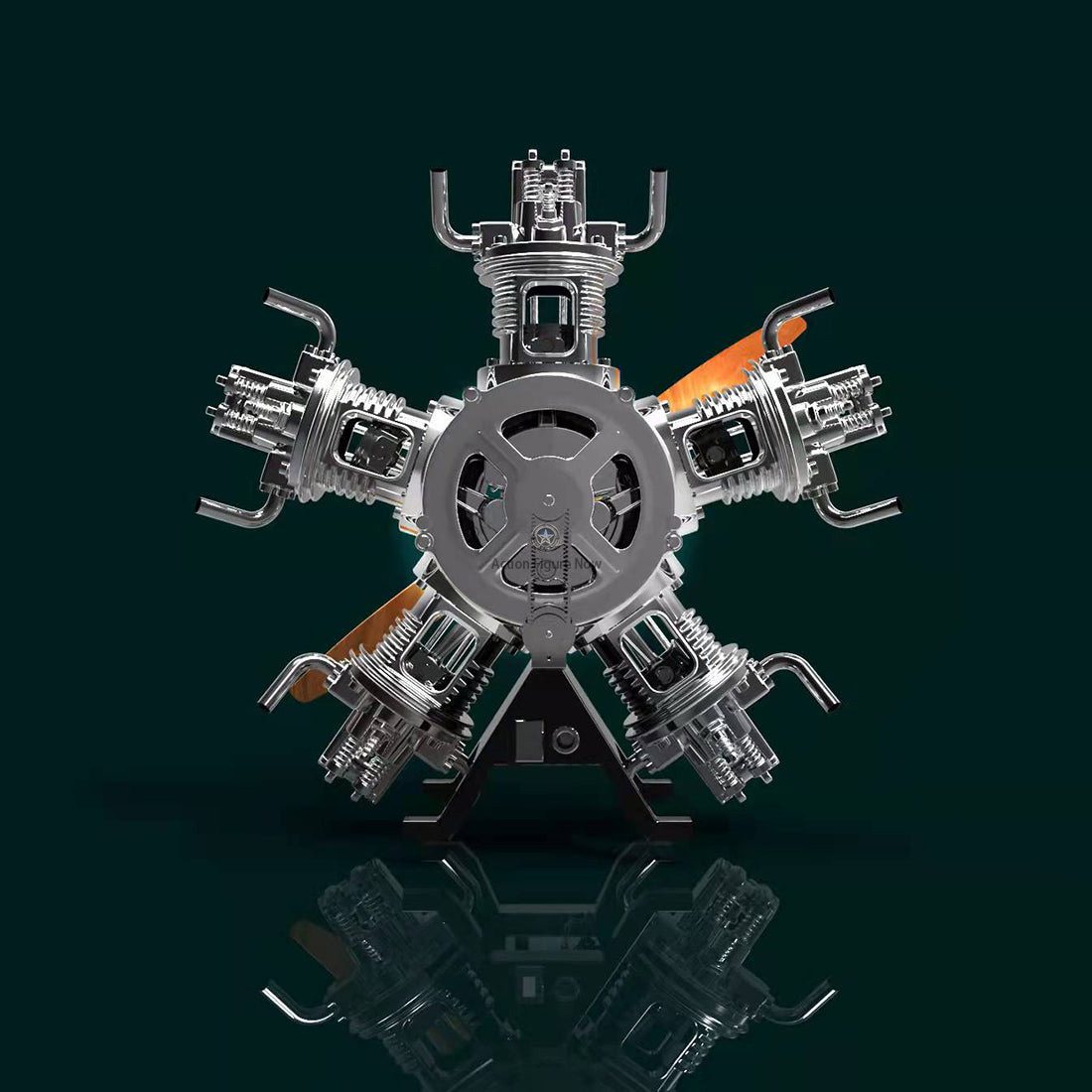 5-Cylinder Radial Engine Model Kit (Working Model) - 1:6 Scale Metal Assembly with 250+ Pieces 5-Cylinder Radial Engine Model Kit (Working Model) - 1:6 Scale Metal Assembly with 250+ Pieces