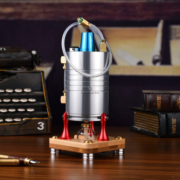 Full Metal Steam Generator Steam Heating Boiler with 4 Alcohol Lamps Steam Engine Model Kit