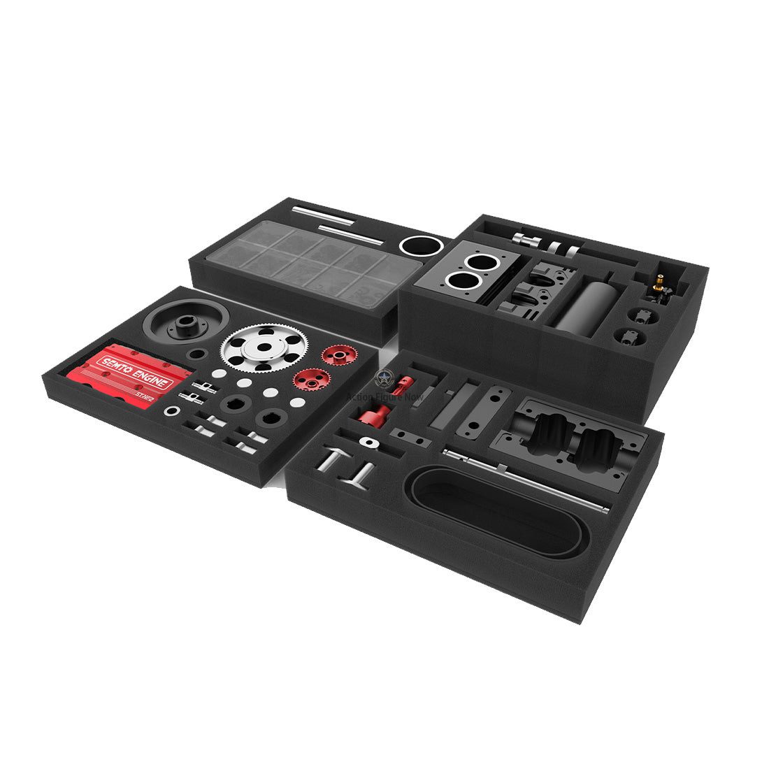 SEMTO ST-NF2 7cc Nitro Engine Model Kit - Build Your Own SOHC Inline 2-Cylinder 4-Stroke Engine SEMTO ST-NF2 7cc Nitro Engine Model Kit - Build Your Own SOHC Inline 2-Cylinder 4-Stroke Engine