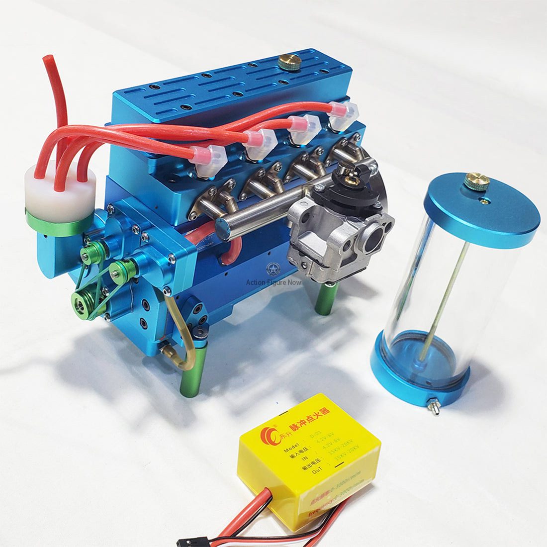 32cc Inline 4-Cylinder Water-Cooled Gasoline Engine for 1:5 RC Models (Car/Boat) - Blue 32cc Inline 4-Cylinder Water-Cooled Gasoline Engine for 1:5 RC Models (Car/Boat) - Blue