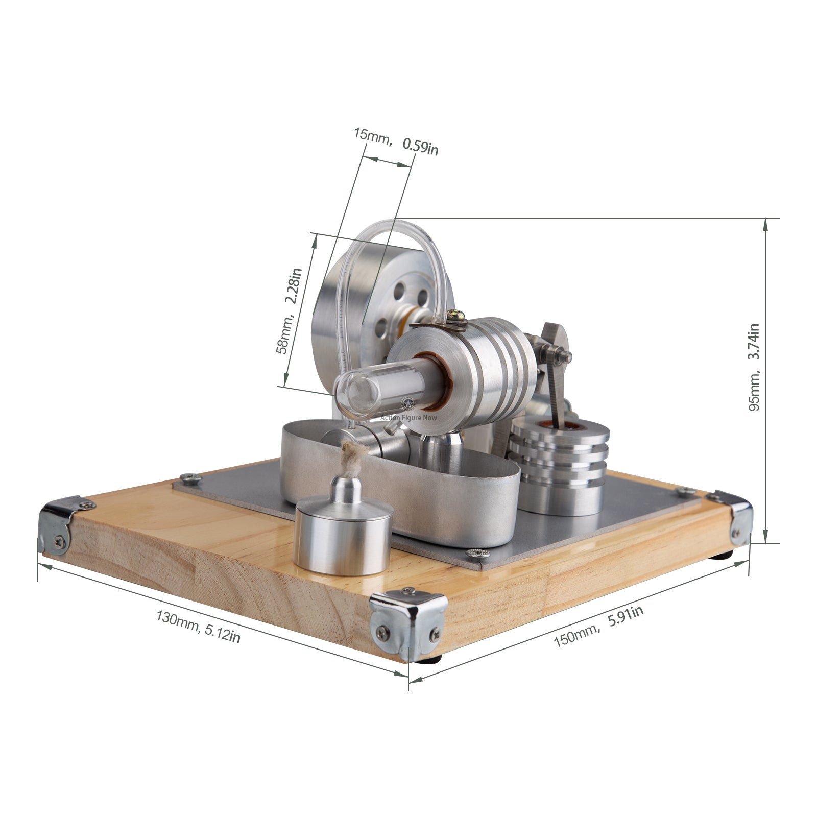 Stirling Engine Model - Power Generating Water Pump Water-Cooled Split Rectangular Educational Toy Stirling Engine Model - Power Generating Water Pump Water-Cooled Split Rectangular Educational Toy