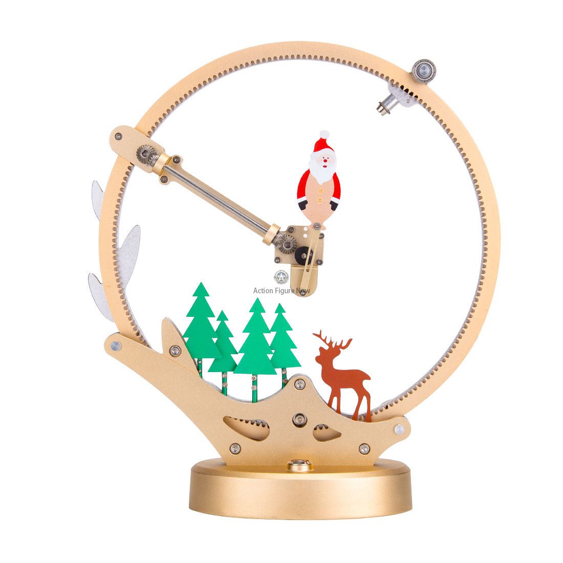 TECHING 3D Metal Puzzle: Swinging Santa Claus Model with Color-Changing Lights - Christmas Gift, 100+ Pieces for DIY Assembly TECHING 3D Metal Puzzle: Swinging Santa Claus Model with Color-Changing Lights - Christmas Gift, 100+ Pieces for DIY Assembly