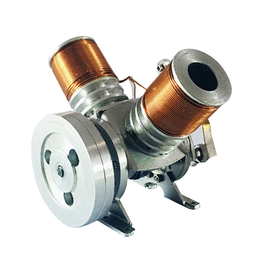 Metal Mini V Type Double-Cylinder V2 Electromagnetic Engine Model Kit Metal Mini V Type Double-Cylinder V2 Electromagnetic Engine Model Kit