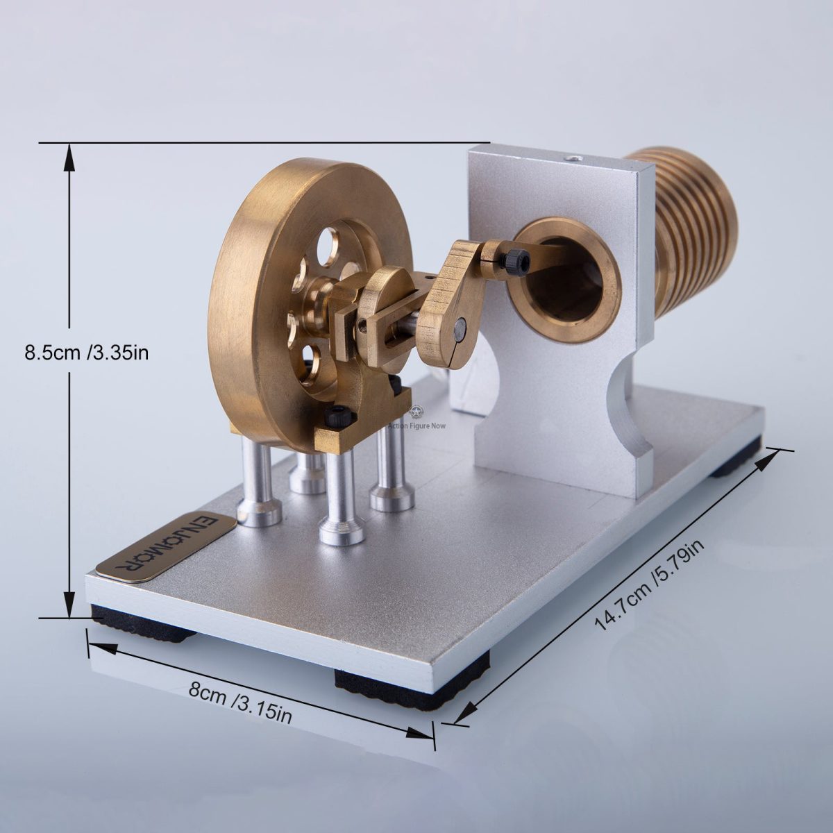 Suction Fire Type Single Cylinder Stirling Engine Model with Bracket Version