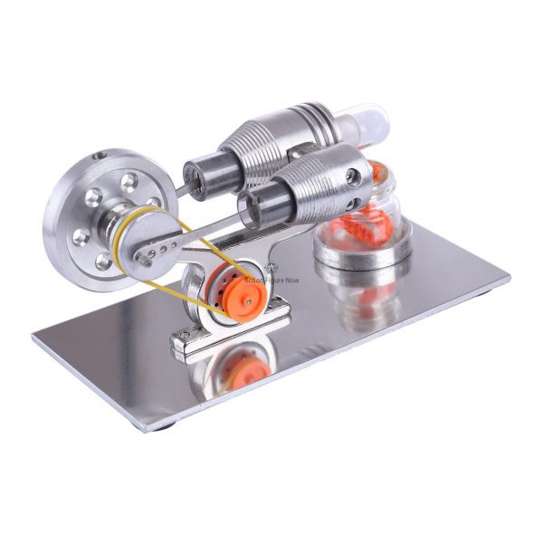 Stirling Engine Generator with Multicolor LED Light