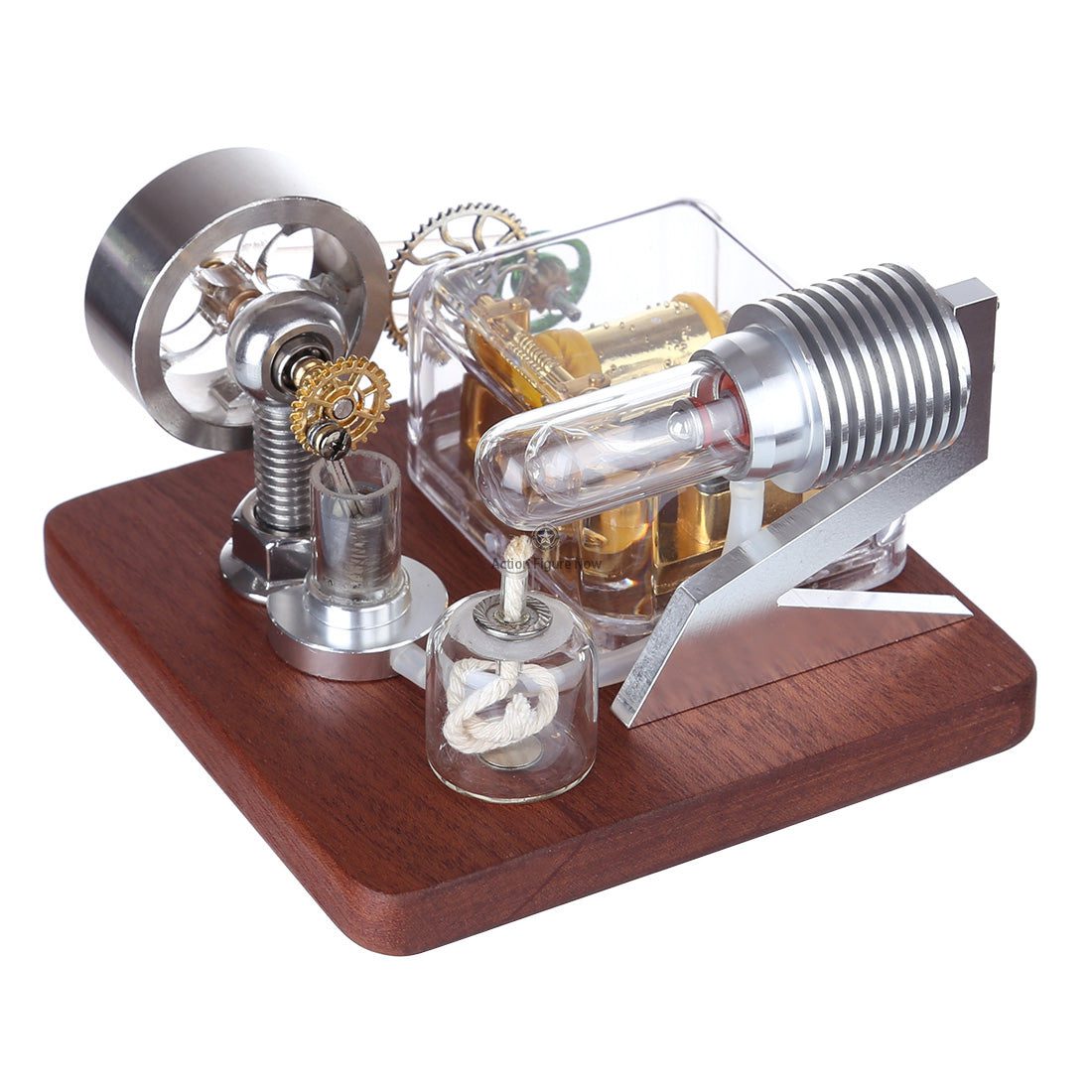 Stirling Engine Model with Rotating Mechanical Music Box STEM Educational Toy Stirling Engine Model with Rotating Mechanical Music Box STEM Educational Toy