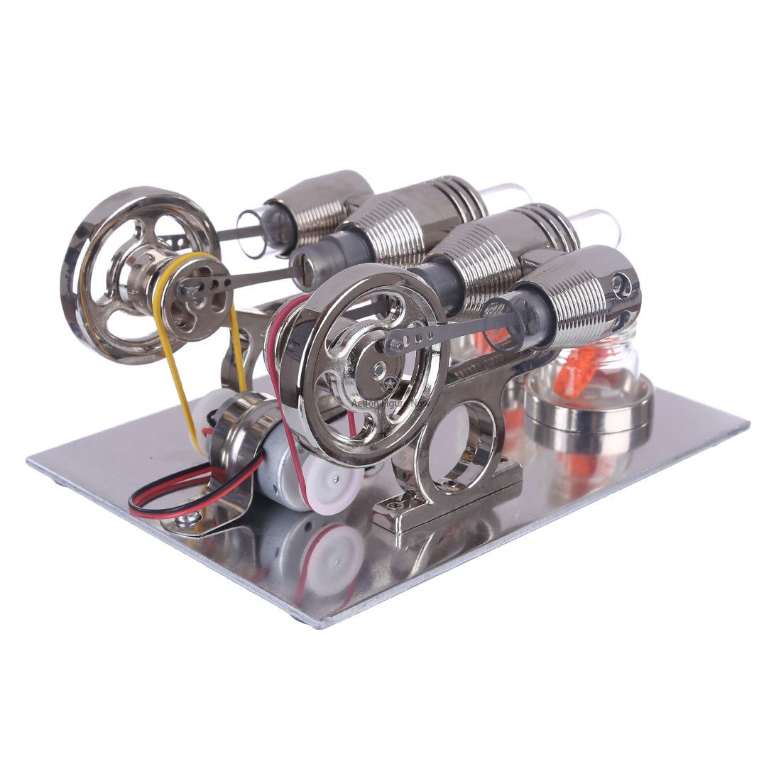 2-Cylinder Stirling Engine Model with Electricity Generator 2-Cylinder Stirling Engine Model with Electricity Generator