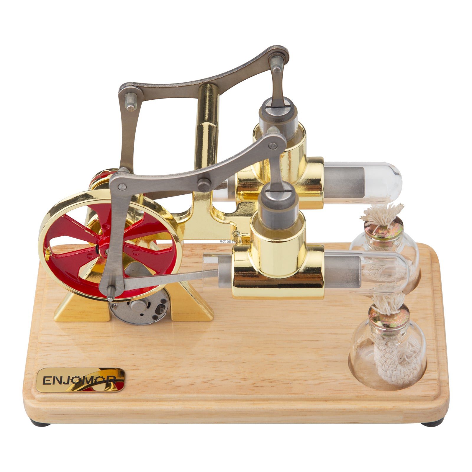 Enjomor Sterling Engine Stirling Engine with LED Lamp String Power ...