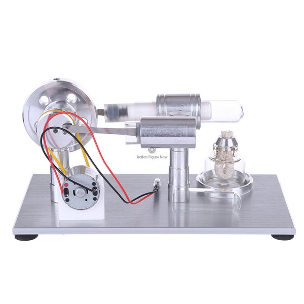 Stirling Engine Model Kit: Single-Cylinder, Electricity Generator, LED Display