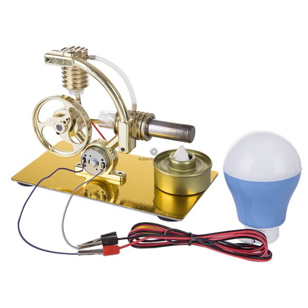 L-Shaped Stirling Engine Generator Model with Single Cylinder and Large Bulb