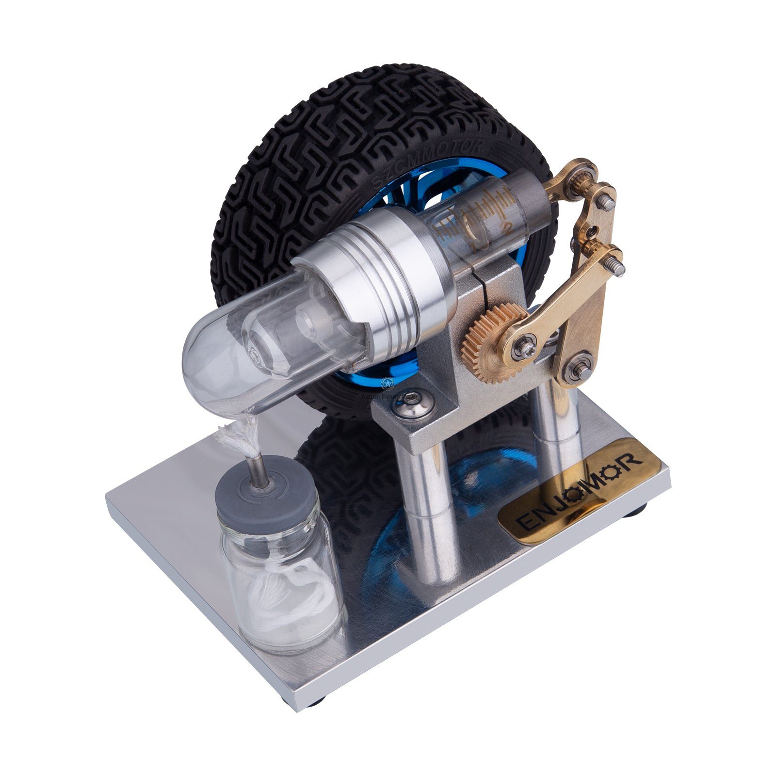 Mini Alpha Stirling Engine with Rocker Arm and Connecting Rod - Science Education & Collectible Gift Mini Alpha Stirling Engine with Rocker Arm and Connecting Rod - Science Education & Collectible Gift