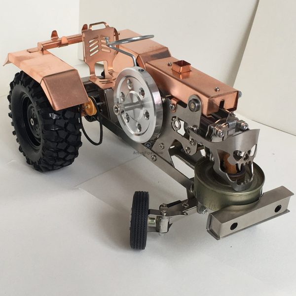 Working Stirling Engine Tractor Toy with Movable Skull