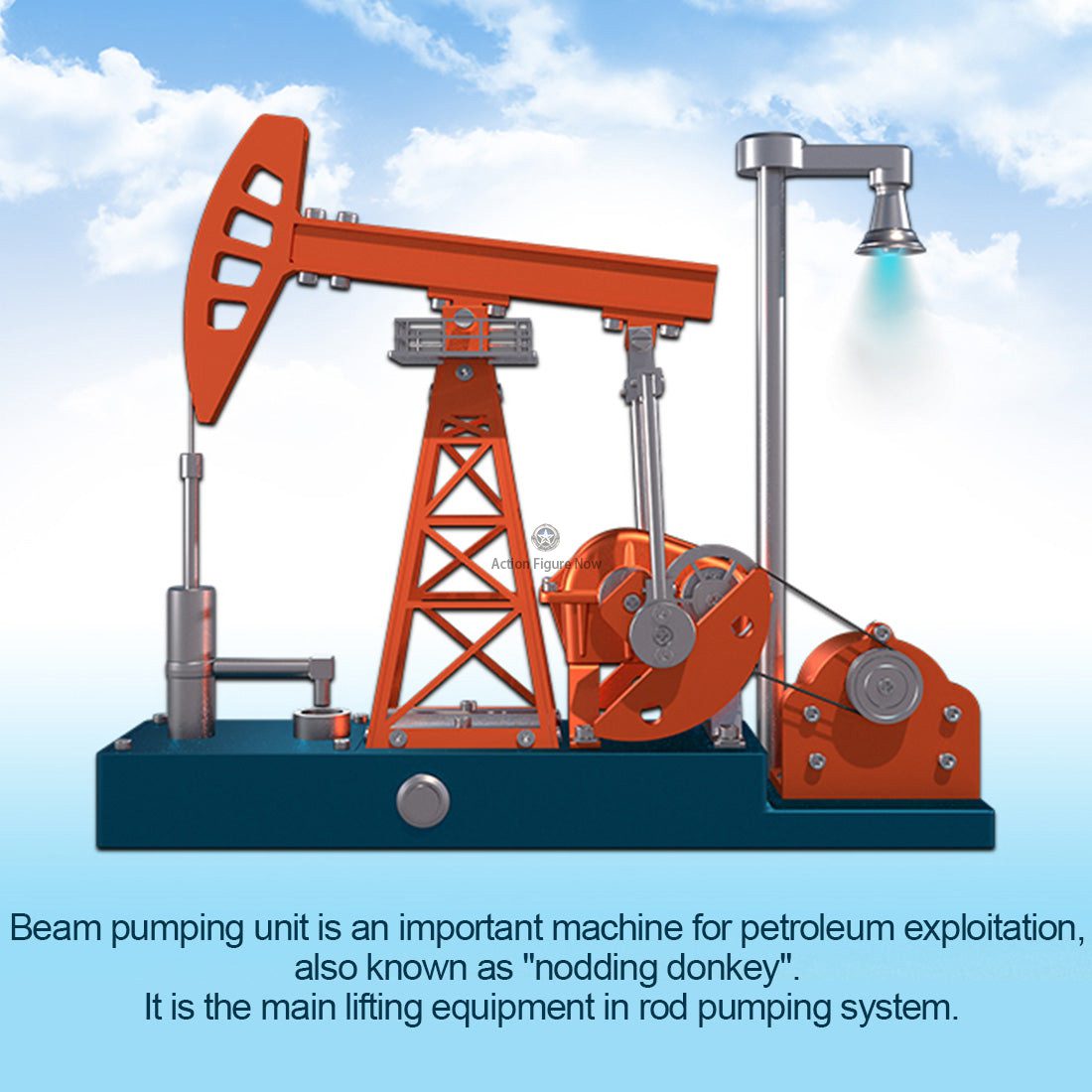 Teching 3D Metal Oil Pump Jack Model Kit | Working Oilfield Equipment with Light Teching 3D Metal Oil Pump Jack Model Kit | Working Oilfield Equipment with Light