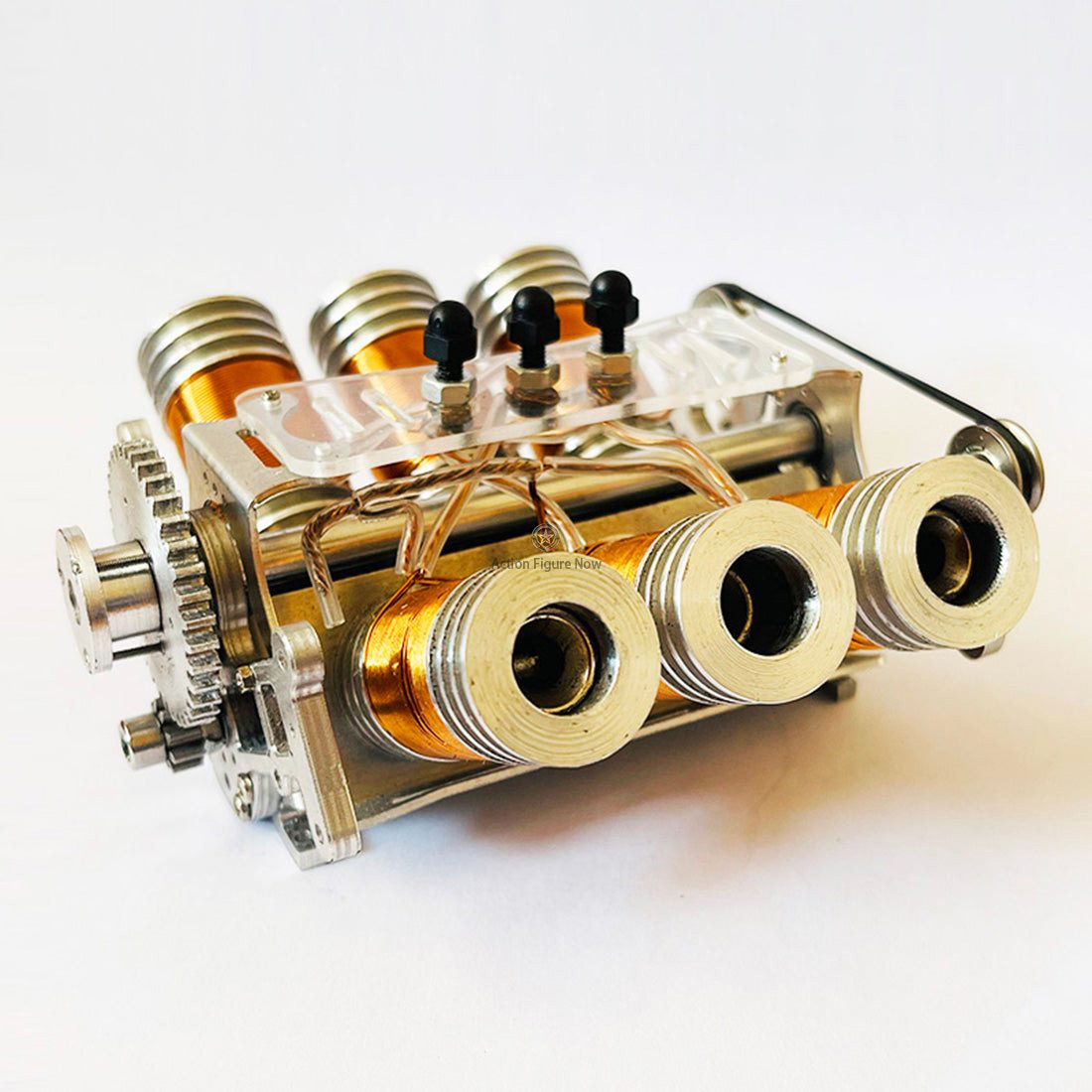Brushless V6 Double-Piston Electric Motor for 1/10 RC Cars and Ships (Metal Construction) Brushless V6 Double-Piston Electric Motor for 1/10 RC Cars and Ships (Metal Construction)
