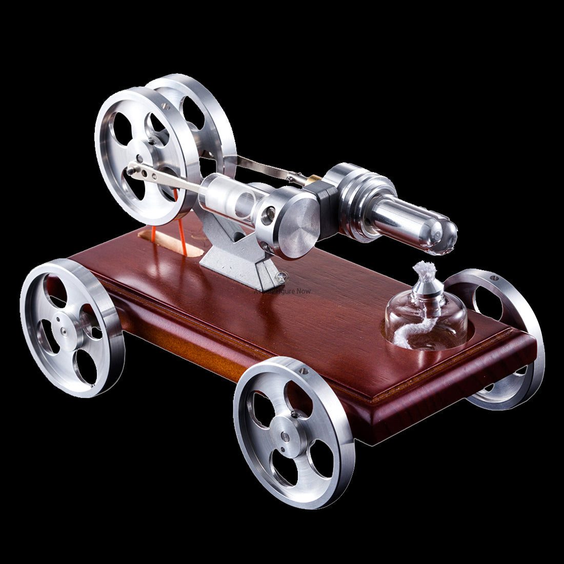 ENJOMOR Stirling Engine Tricycle: Walkable, Manually Steerable Car Model Toy ENJOMOR Stirling Engine Tricycle: Walkable, Manually Steerable Car Model Toy
