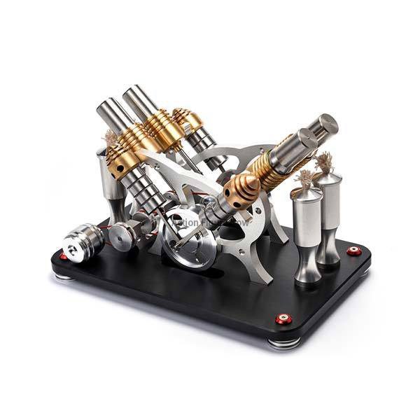 Four Cylinder Stirling Engine Kit: External Combustion Stirling Power Generator Model Four Cylinder Stirling Engine Kit: External Combustion Stirling Power Generator Model