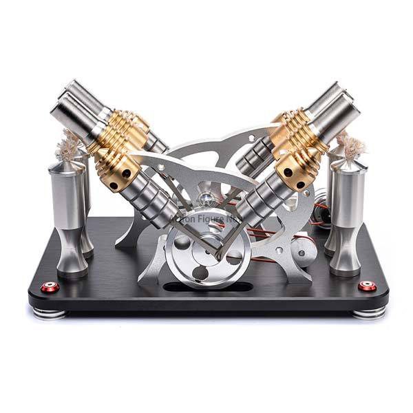 Four Cylinder Stirling Engine Kit: External Combustion Stirling Power Generator Model Four Cylinder Stirling Engine Kit: External Combustion Stirling Power Generator Model