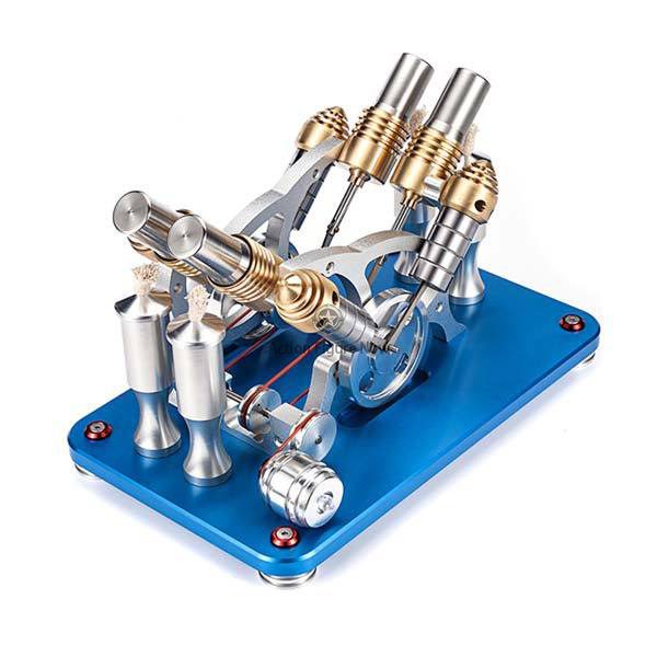 Four Cylinder Stirling Engine Kit: External Combustion Stirling Power Generator Model Four Cylinder Stirling Engine Kit: External Combustion Stirling Power Generator Model