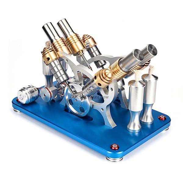 Four Cylinder Stirling Engine Kit: External Combustion Stirling Power Generator Model Four Cylinder Stirling Engine Kit: External Combustion Stirling Power Generator Model