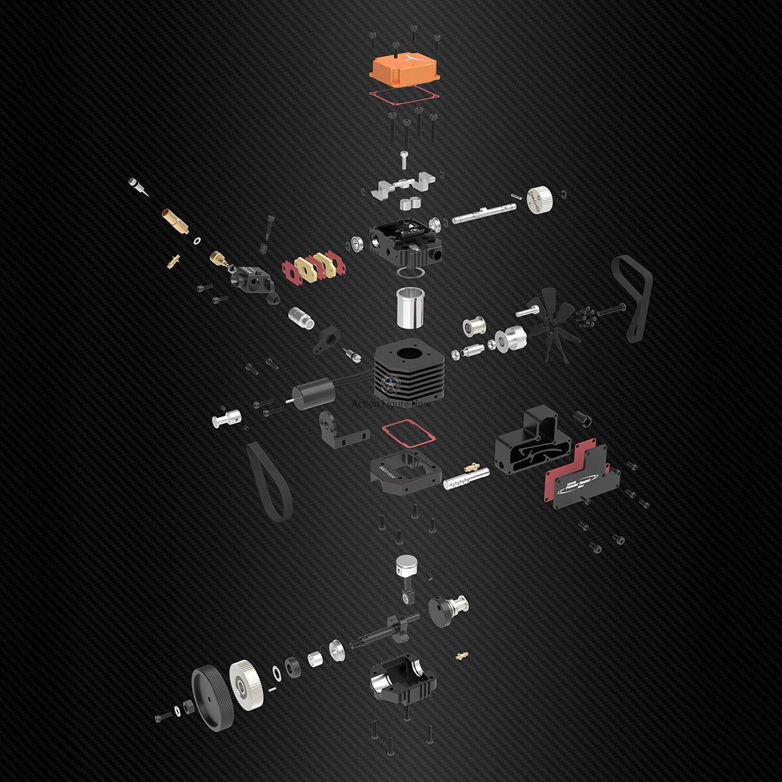 TOYAN FS-S100AC 4-Stroke RC Engine Model Building Kit with Starter Kit TOYAN FS-S100AC 4-Stroke RC Engine Model Building Kit with Starter Kit