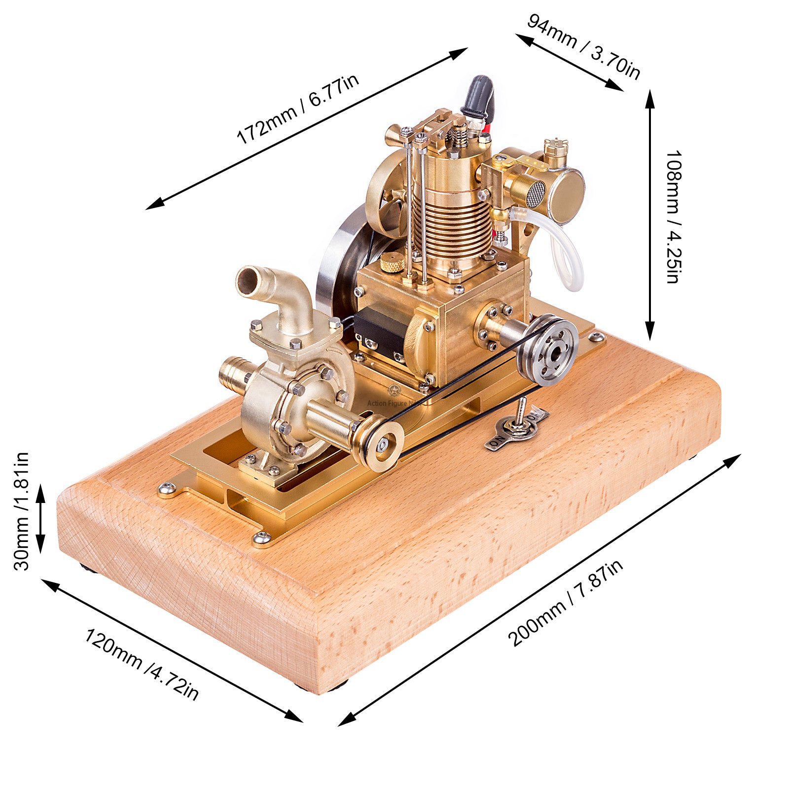 1.6cc Mini 4-Stroke Vertical Air-cooled Gasoline Engine Model with Vane ...
