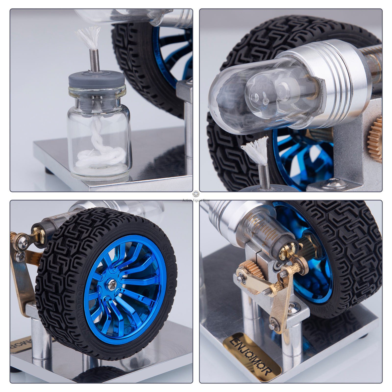 Mini Alpha Stirling Engine with Rocker Arm and Connecting Rod - Science Education & Collectible Gift Mini Alpha Stirling Engine with Rocker Arm and Connecting Rod - Science Education & Collectible Gift