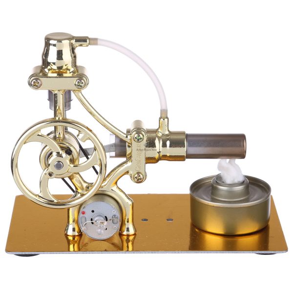L-Type Single-Cylinder Stirling Engine Model with LED Lighting, Science Educational Toy
