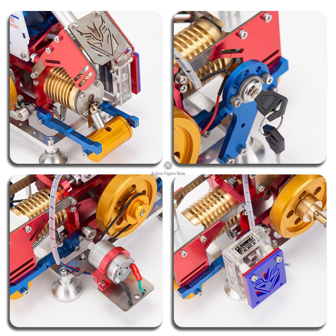 Opposed Twin Cylinder Flame-Fueled Vacuum Suction Stirling Power Generator Model Kit Opposed Twin Cylinder Flame-Fueled Vacuum Suction Stirling Power Generator Model Kit