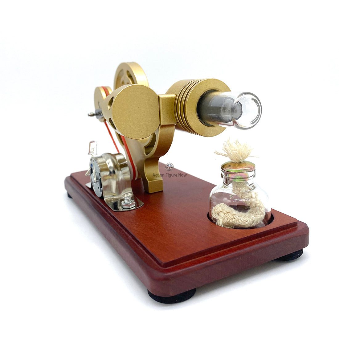 Stirling Engine Generator Model Y: Educational Retro Science Toy with LED Illumination Stirling Engine Generator Model Y: Educational Retro Science Toy with LED Illumination