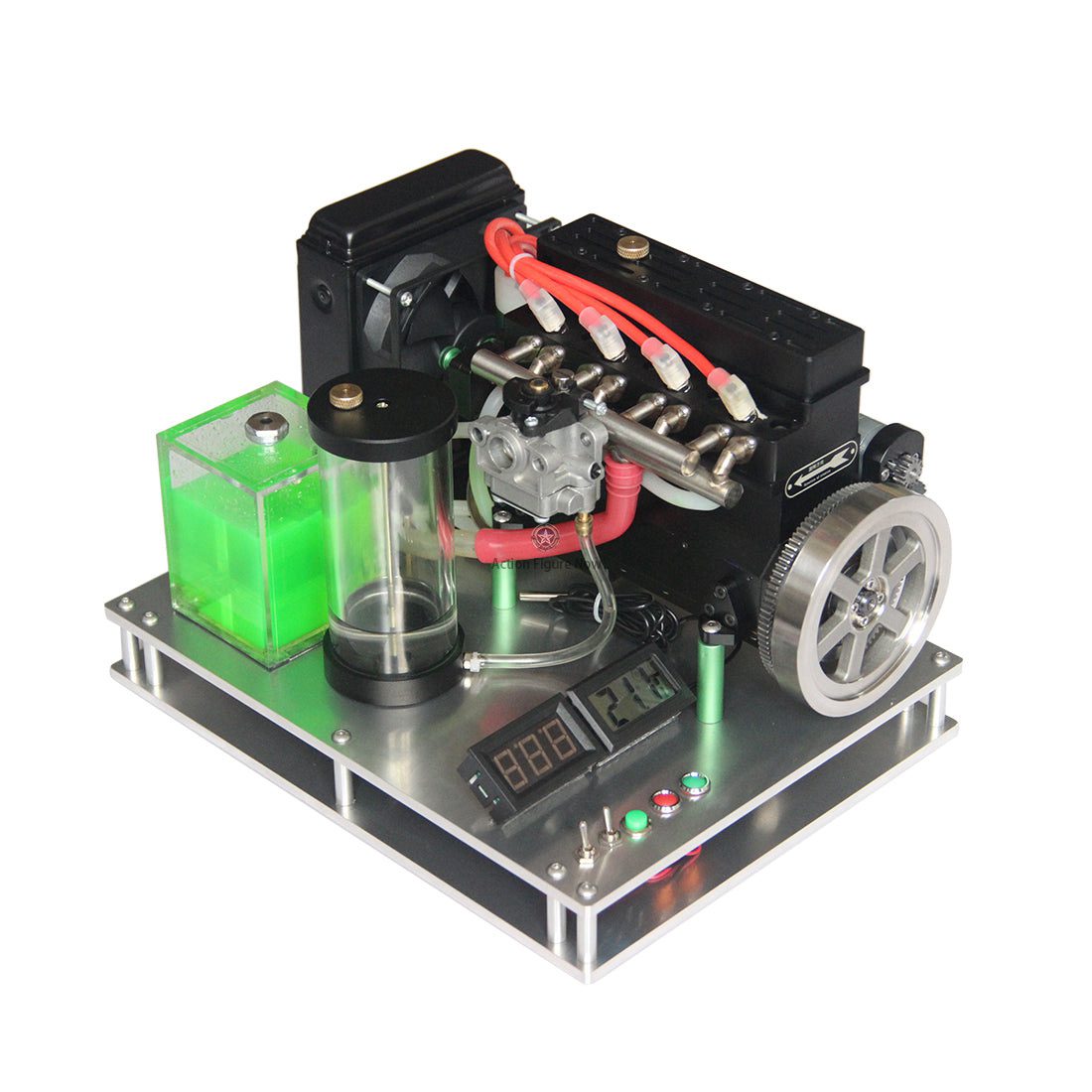 Water-Cooled Metal Fixed Base for 32CC Inline 4-Cylinder Engine (SKU: 33ED3030434, 333085161ED, 33ED3104107)