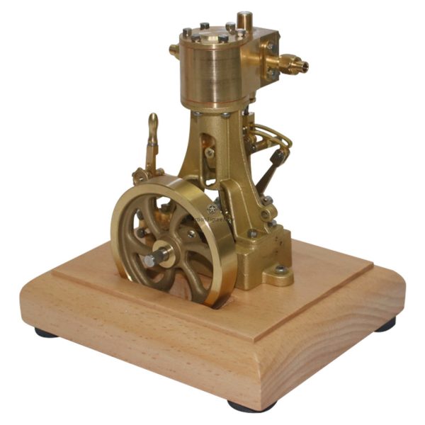 Horizontal Single-Cylinder Retro Double-Acting Steam Engine Model with 200ml Steam Boiler