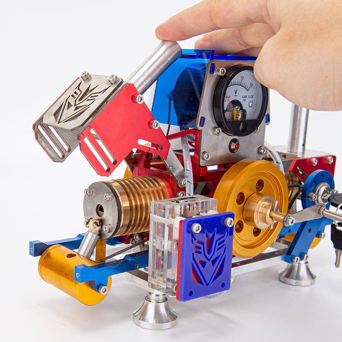 Opposed Twin Cylinder Flame-Fueled Vacuum Suction Stirling Power Generator Model Kit Opposed Twin Cylinder Flame-Fueled Vacuum Suction Stirling Power Generator Model Kit