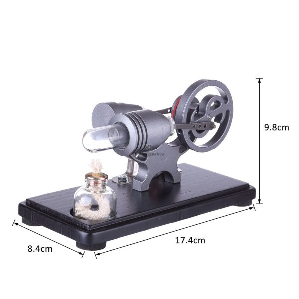 Shape Stirling Engine Model Kit with LED Lights - STEM Educational Science Retro Collection