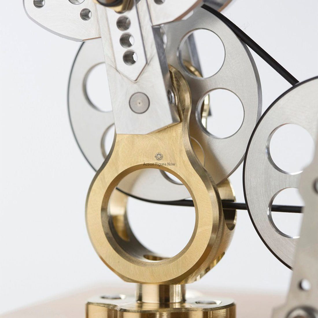 Stirling Engine DIY Assembly Kit (Linkage Device) - Runnable Oil Well Model (Metal) - Mechanical Crafts - Gift/Collection Stirling Engine DIY Assembly Kit (Linkage Device) - Runnable Oil Well Model (Metal) - Mechanical Crafts - Gift/Collection