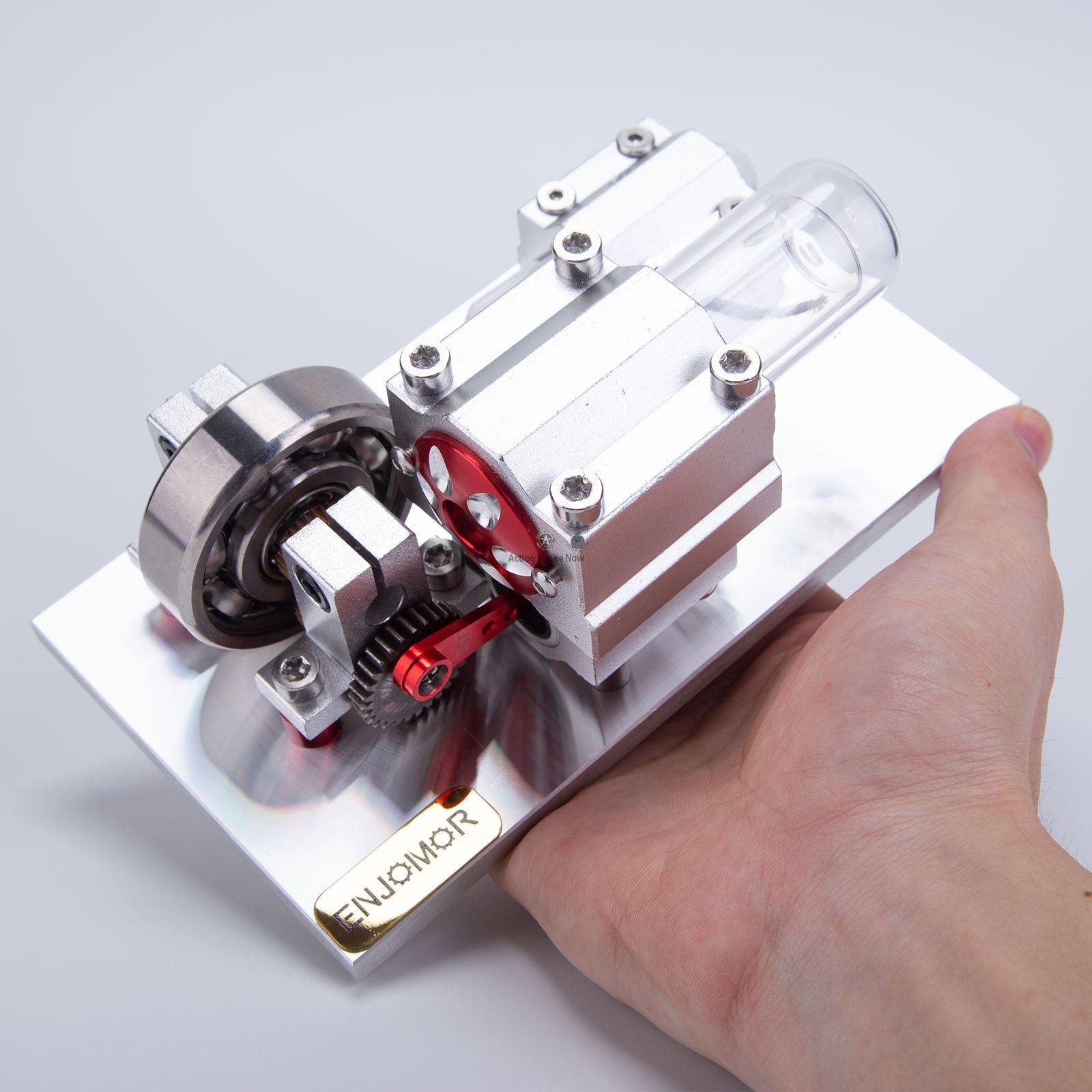 ENJOMOR Mini Semi-Transparent Free-Piston Stirling Engine Combustion Model STEM Toy
