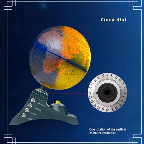TECHING Illuminated World Globe | Educational Desktop Globe | World Geography Decor