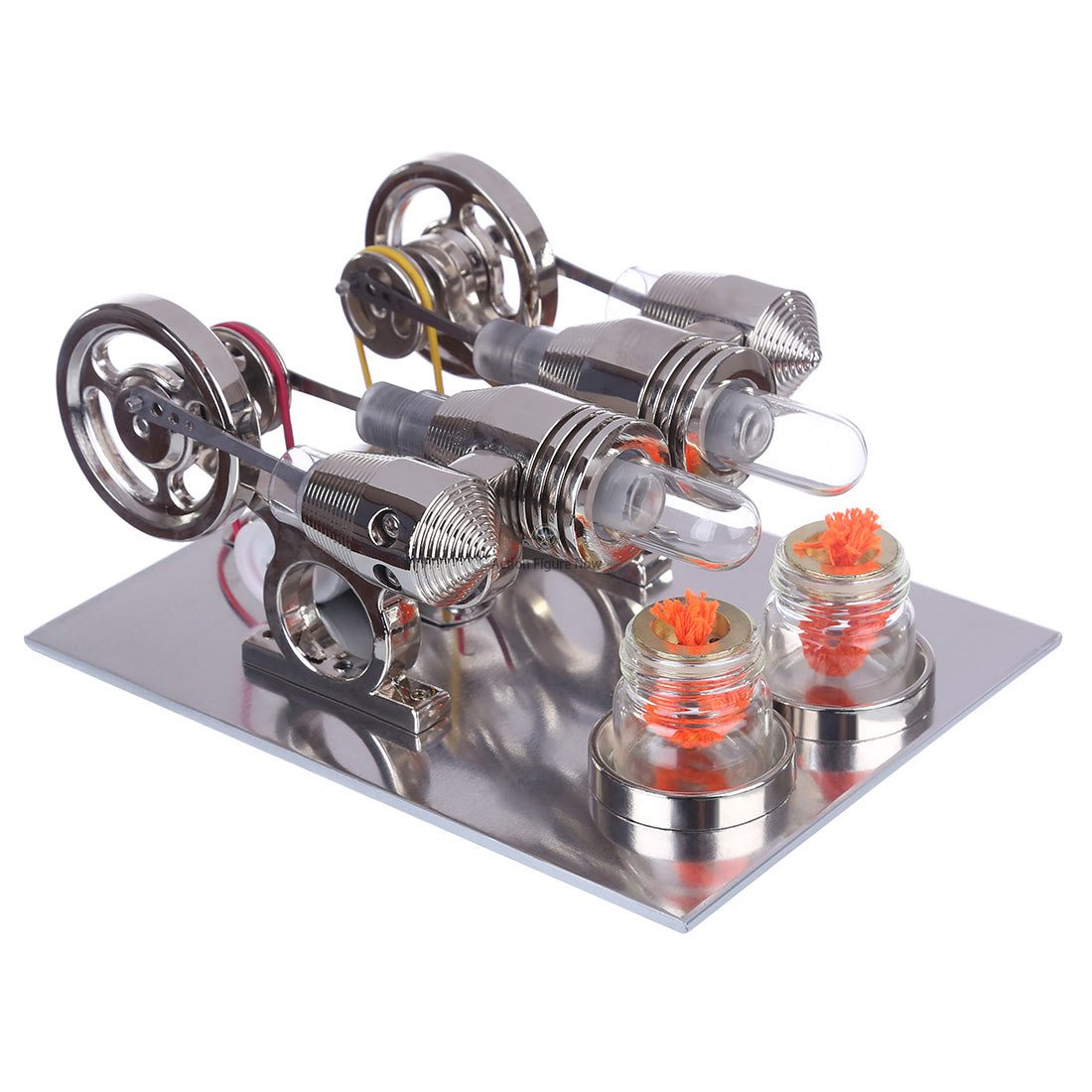 2-Cylinder Stirling Engine Model with Electricity Generator 2-Cylinder Stirling Engine Model with Electricity Generator