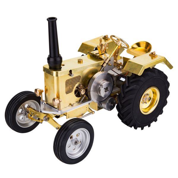 Fully Assembled T16 Model Hit-Miss Antique Roller Tractor with 1.6cc Mini Horizontal 4-Stroke Air-cooled Single-cylinder Internal Combustion Gasoline Engine