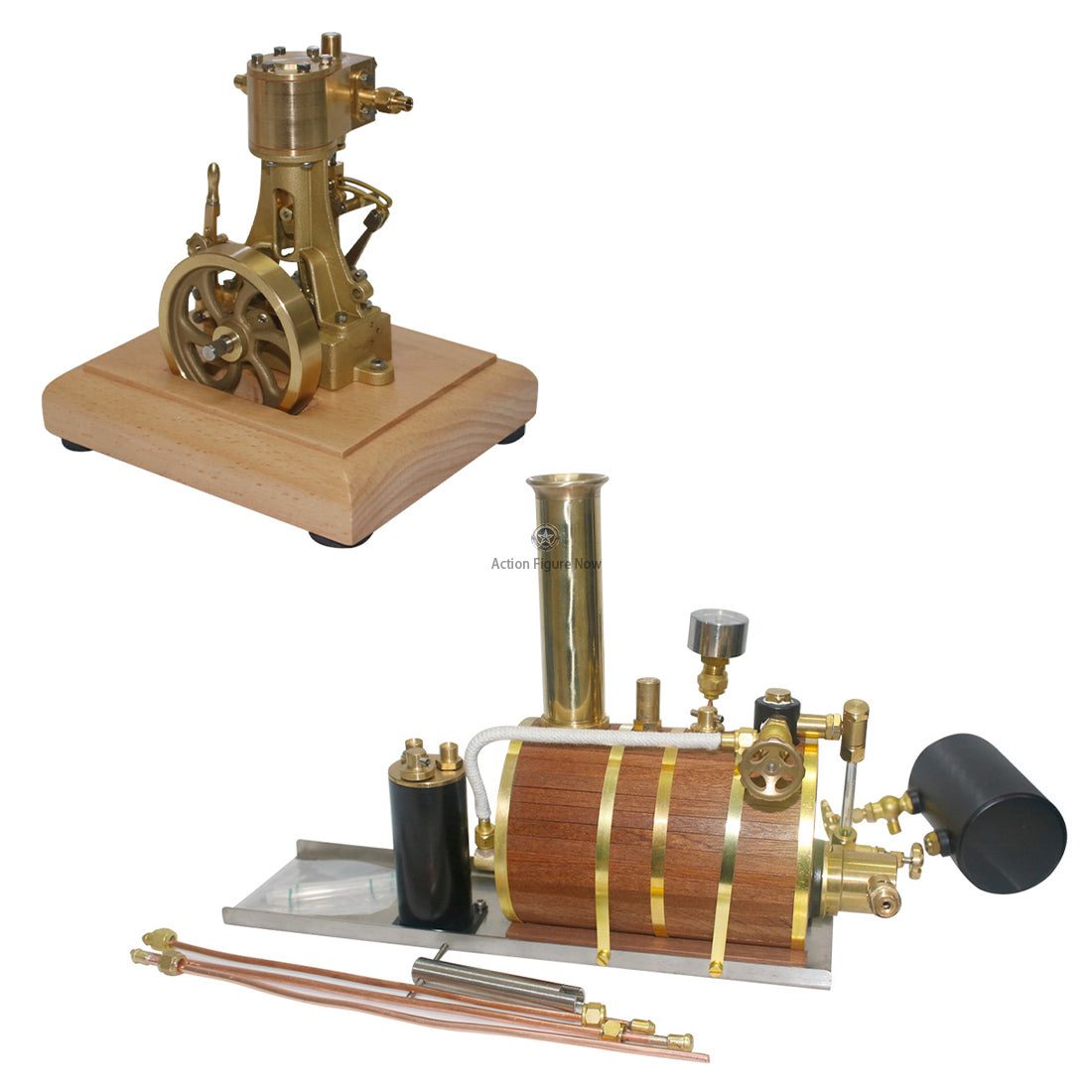 Horizontal Single-Cylinder Retro Double-Acting Steam Engine Model with 200ml Steam Boiler Horizontal Single-Cylinder Retro Double-Acting Steam Engine Model with 200ml Steam Boiler