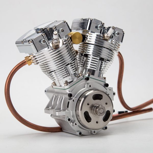 CISON FG-VT157 15.7cc OHV V-Twin Shovelhead Engine Air-Cooled 4-Stroke Gasoline Motorcycle RC Engine