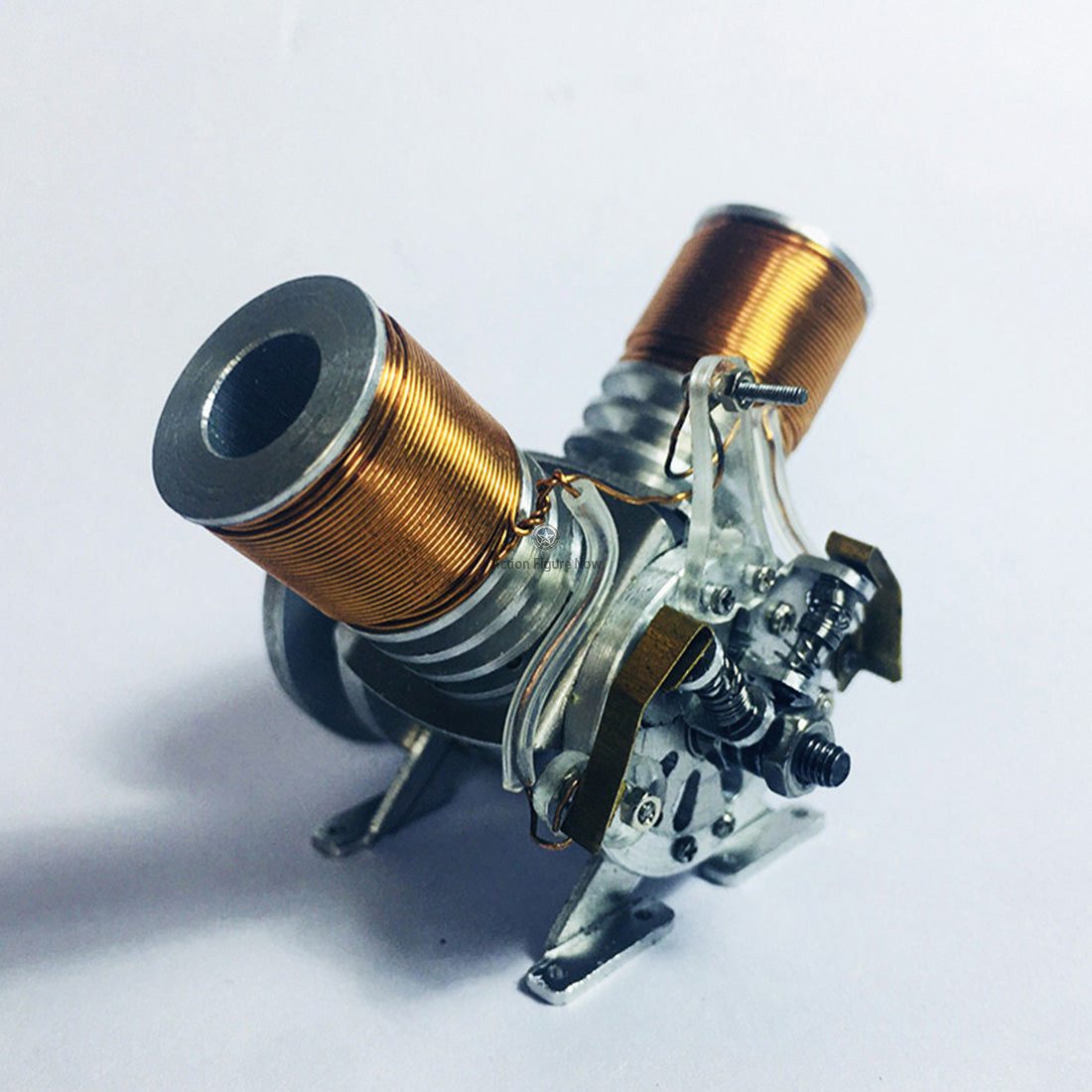 Metal Mini V Type Double-Cylinder V2 Electromagnetic Engine Model Kit Metal Mini V Type Double-Cylinder V2 Electromagnetic Engine Model Kit