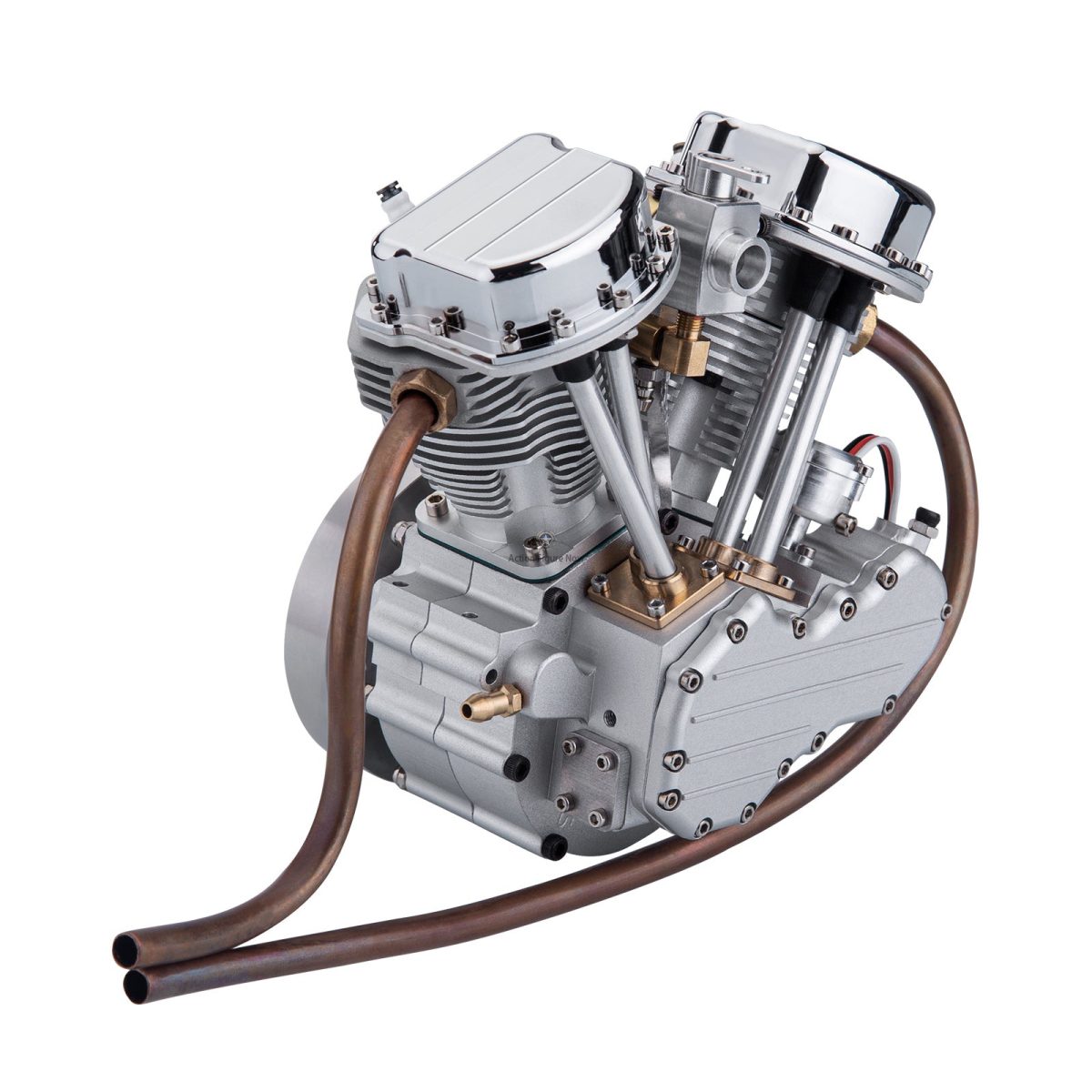 CISON FG-VT9 9cc V2 Engine: V-Twin Dual Cylinder 4-Stroke Air-Cooled Motorcycle Model Engine for RC
