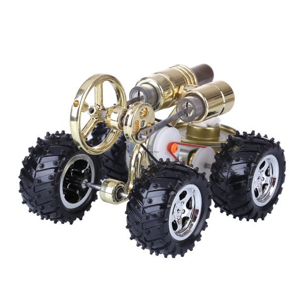 Enginediy Advanced Stirling Engine Kit with LED Lights and Low-Temperature Generator