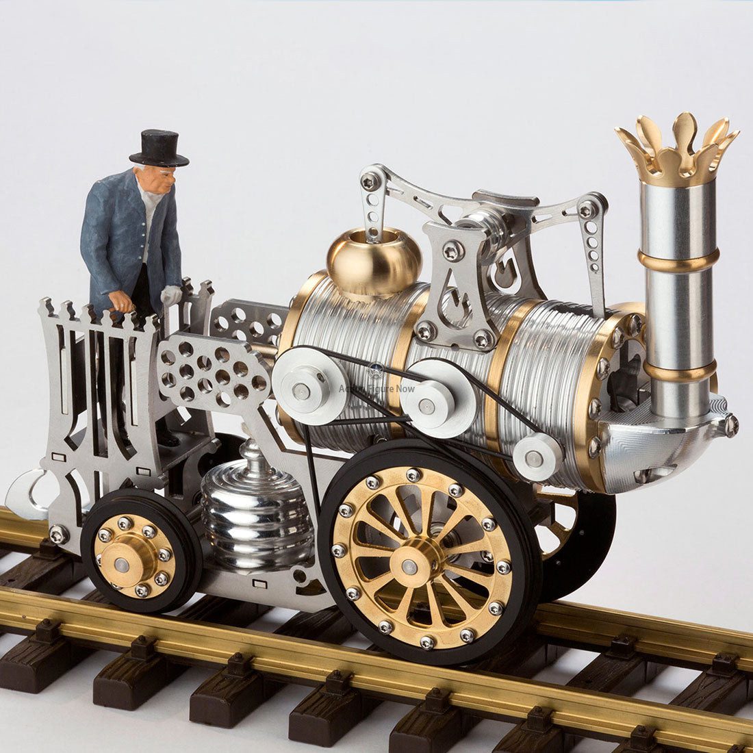 DIY Metal Stirling Engine Model Steam Train Toy for Mechanical Crafts (Trackless Version) DIY Metal Stirling Engine Model Steam Train Toy for Mechanical Crafts (Trackless Version)