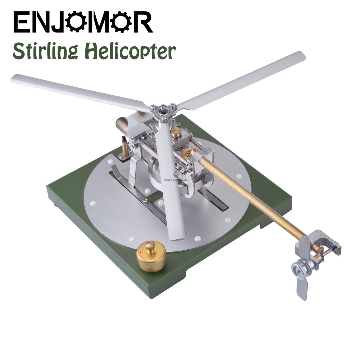 ENJOMOR DIY Stirling Engine Helicopter Gamma Model Kit, Educational STEM Hot Air Stirling Engine Helicopter Model
